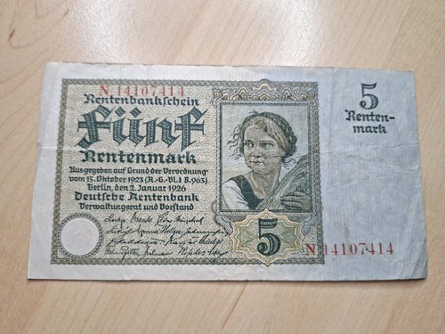 Rentenmark rentenbank 1926 - rentenmark,
