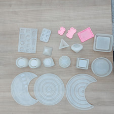 verschiedene Silikonformen zum Gießen KONVOLUT Epoxi Beton Resin Gips
