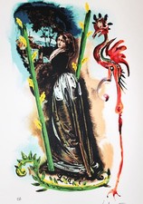 Salvador Dali  "Femme Oiseau" Hand - SIGNIERT - 1976