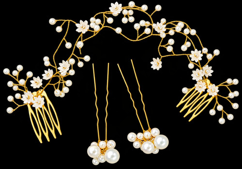 Bijou braut haarschmuck set - bijou, braut-haarschmuck