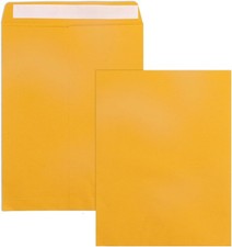 10x13 Katalog Umschläge Selbstversiegelung 100 Packung, 100GSM Papier Gelb 