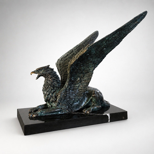 Bronze greif skulptur - bronze,