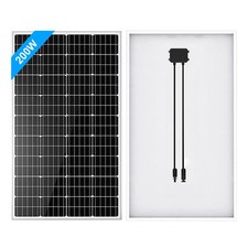 200W 12V Solarmodul Solarpanel Monokristallin Solarzelle für Garten Wohnmobil