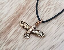 SET Wikinger Anhänger Rabe fliegend Bronze Wikingerschmuck Rabe klein Raben