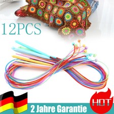 1,2m Tunesische Häkelnadel mit Seil Bunt Kunststoff Tunesisch Häkelnadeln Set