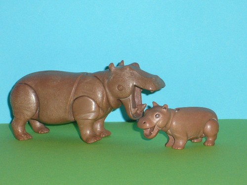Playmobil nilpferd mit - mit, jungem