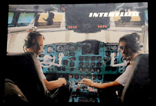 59118 AK Flugzeug Airport Flughafen Interflug IL-62 Cockpit 2 Piloten am Steuer