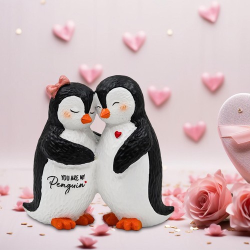 Pinguin paar statue - pinguin-paar-statue,, kreative