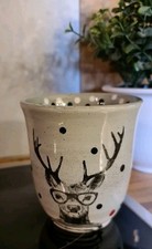 Handbemalt ~ Schöner Kakao-Becher "Hirsch mit Brille" Tasse