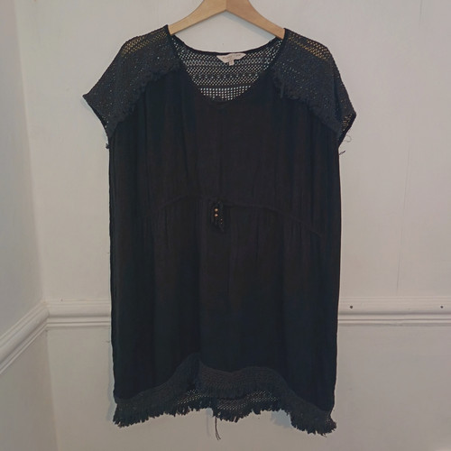 Damen cover top schwarz - cover,