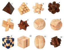 Geduldsspiel Holz Puzzle 4 x 4 x 4 cm verschiedene Schwierigkeitgrade Knobelspie