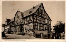 AK GRUSS AUS BERG NASSAU RHEIN LAHN KREIS GASTHAUS ZUR GOLDENEN KRONE 1934