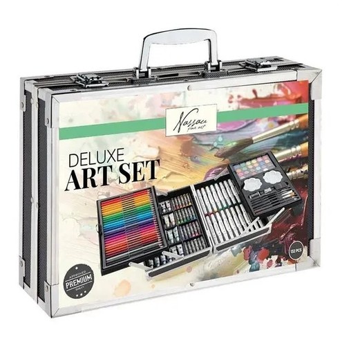 Deluxe kunstset malkoffer - -,