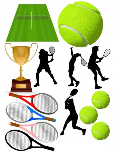 Tennis essbar tortenaufleger - tennis,