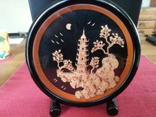 Diorama Miniatur Schnitzerei asiatisch Taiwan alt Korkschnitzerei ?