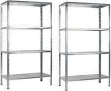 SCHULTE Regalwelt 2er Set je 4 PowerMAX Fachböden, 65 kg Tragkraft 180x90x40 cm