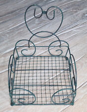 "Ihr" Serviettenhalter Landhaus,  Metall -grün- Serviettenständer  ca. 18x18x10