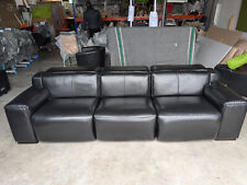 Sofanella Loreto 3-Sitzer Leder Relaxsofa mit 2 Mittelkonsolen