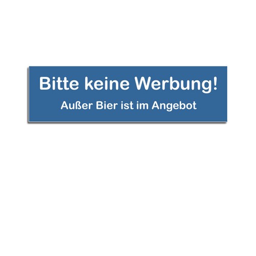 Keine werbung außer - werbung!, bier