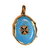 Antikes Gold & Porzellan-Email Medaillon   585 Gelbgold, sehr alt beschädigt