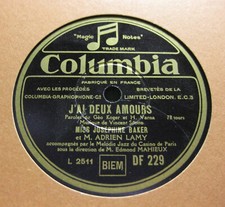JOSEPHINE BAKER J'ai Deux Amours / La Petit Tonkinoise COLUMBIA DF 229 (355)