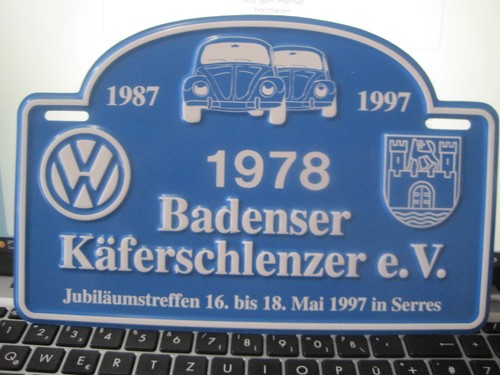 Blech schild käfer - schild, vw
