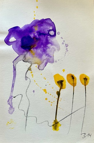 Original abstrakte mohnblumen - abstrakte,