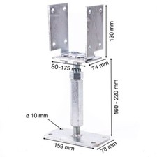 Pfostenträger U-Form höhe