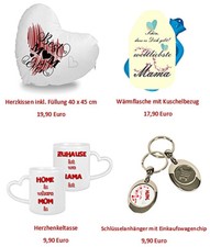 Kissen Wärmflasche Kaffeetasse Schlüsselanhänger Geschenk Muttertag Mama Mom