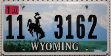 Wyoming Nummernschild USA