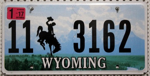 Wyoming nummernschild usa - wyoming,