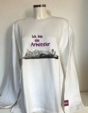 Sweatshirt Hanes Herren , ungetragen, Gr. L, Whiskas, weiß,mit süßer Katze, top