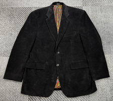 Lauren Ralph Lauren Cord Blazer 41R Schwarz Paisley Gefüttert USA Macy’s Vintage