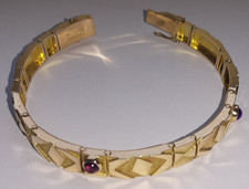 Design Armband Gold 585 / 14k Amethyst 1,65ct. Unikat 24,52 Gramm Ethno wie neu