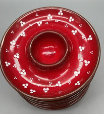 Pfalzkeramik Winterling Anja Piroschka 6 Eierbecher mit Ablage rot Ø 12 cm TOP