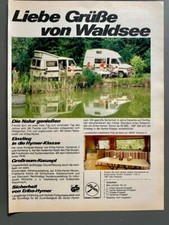 Eriba Hymer Fiat Ducato Wohmobil Original 1985 Vintage Advert Werbung Reklame