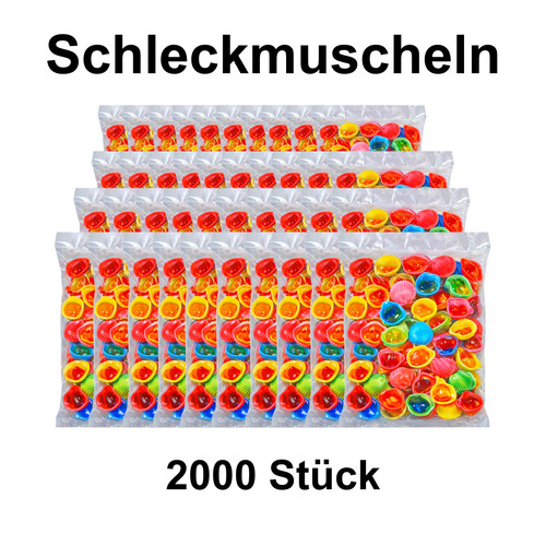 2000 schleckmuscheln bunt - schleckmuscheln,