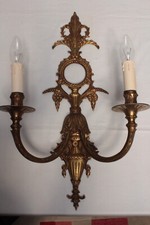346 Wandlampe Messing Jugendstil Gründerzeit alte Lampe 19 Jhd. empire französis