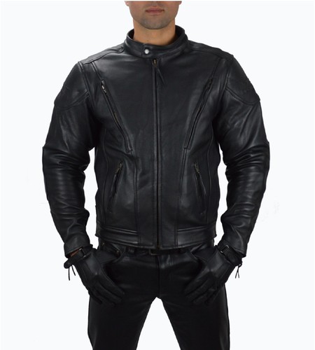 1091 leder motorradjacke - gr.l,