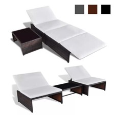 Gartenliege Poly Rattan