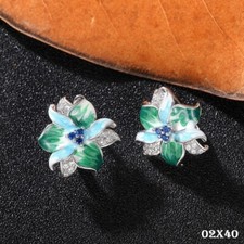 Luxus Damen Ohrringe grüne