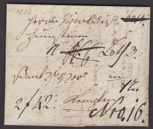 Vorphila brief lauingen 1803 - vorphila,
