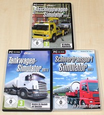 3 PC SPIELE SAMMLUNG ABSCHLEPPWAGEN TANKWAGEN SCHWERTRANSPORT 2011 SIMULATOR