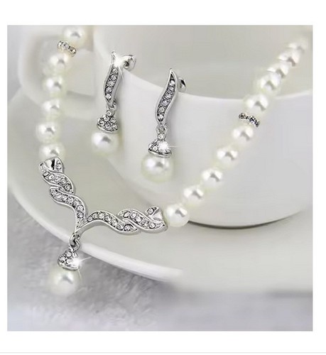 Perlen schmuckset damen - perlen,