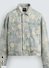 ZARA Man Jeans Jacke blau XL