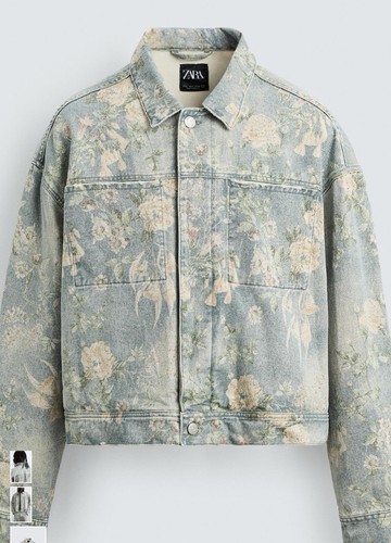 Zara man jeans jacke - man, blau