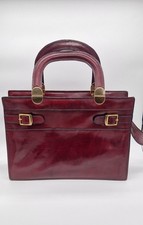 Vintage Leder Handtasche Bordeaux Ledertasche Retro Damenhandtasche Rot Tasche