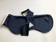 Windhundmantel ,Rl 66 cm , Softshellstoff/ Teddyfutter, Dunkelblau