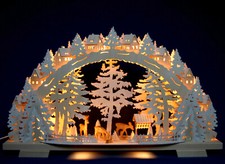 LED 3D-Schwibbogen 72cm weiß