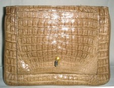 Krokodilleder handtasche beige - krokodilleder,